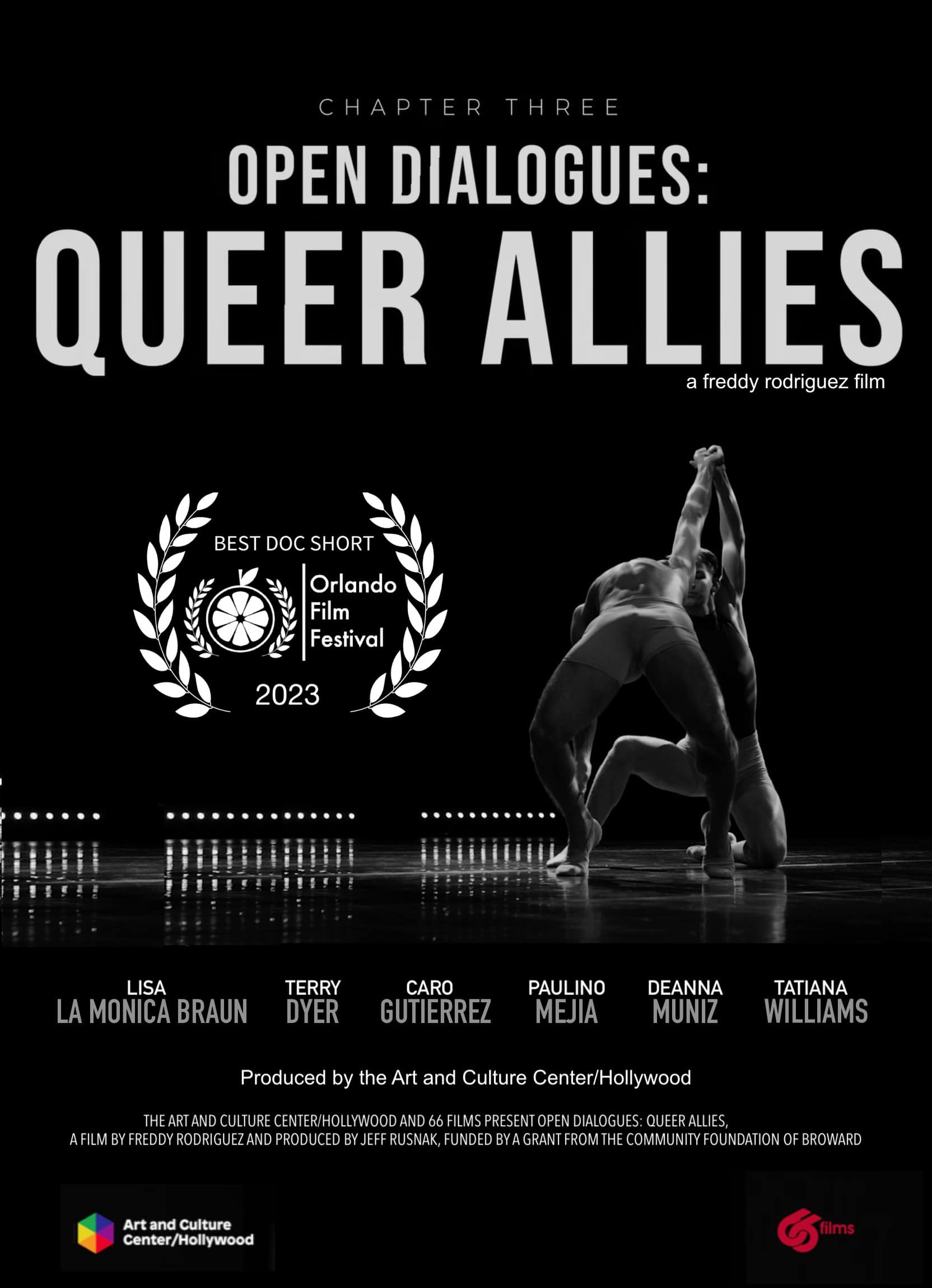 Open Dialogues: Queer Allies Poster with Orlando Film Festival "Best Doc Short" Laurels